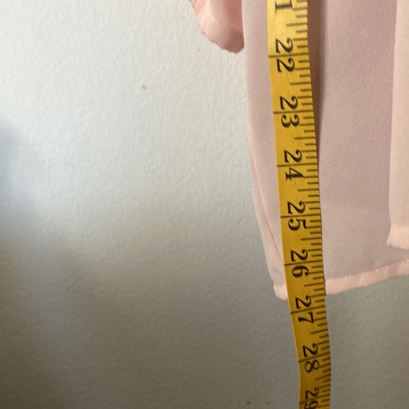 Lady Sun pink 3/4 sleeves round neck blouse silver/glass stones on the collar - Picture 4 of 9